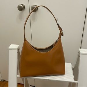 Staud handbag. Tan patent leather bag